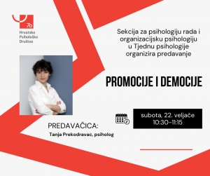 Sekcija za psihologiju rada i organizacijsku psihologiju - najava predavanje - 22.2.25.