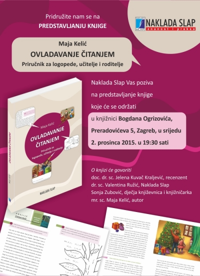Ovladavanje čitanjem: nova knjiga Naklade Slap - poziv na predstavljanje