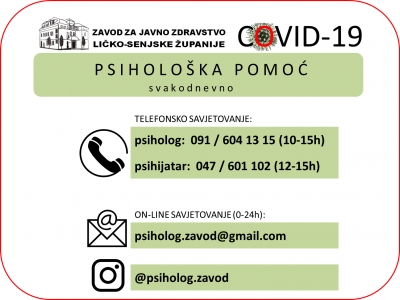 O aktivnostima psihologa u korona-krizi u Ličko-senjskoj županiji - izvje&scaron;tava Kristina Manestar
