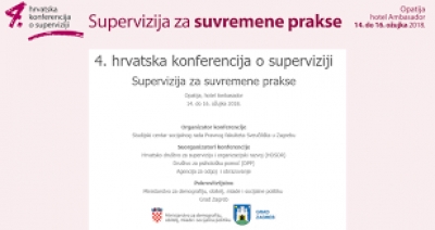 4. hrvatska konferencija o superviziji - 14.-16. ožujka 2018. u Opatiji