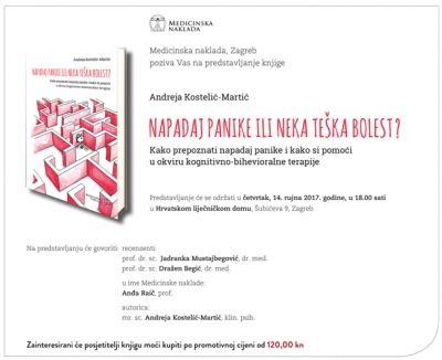 Napadaj panike ili neka te&scaron;ka bolest? - poziv na predstavljanje knjige