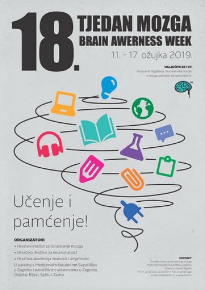 18. Tjedan  mozga u Hrvatskoj - 11. do 17. ožujka 2019.