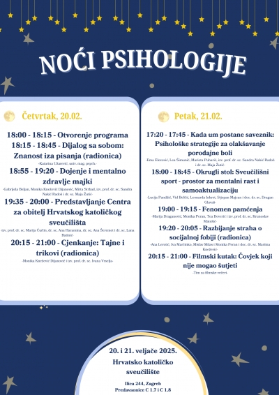 18. Tjedan psihologije na Hrvatskom katoličkom sveučili&scaron;tu