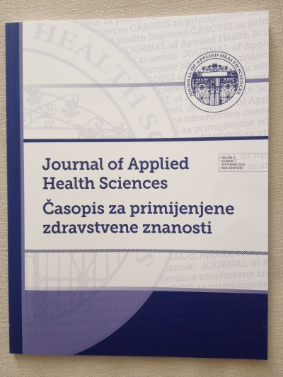 Novo! - Časopis za primijenjene zdravstvene znanosti/Journal of Applied Health Sciences predstavit će se na 23. GKHP